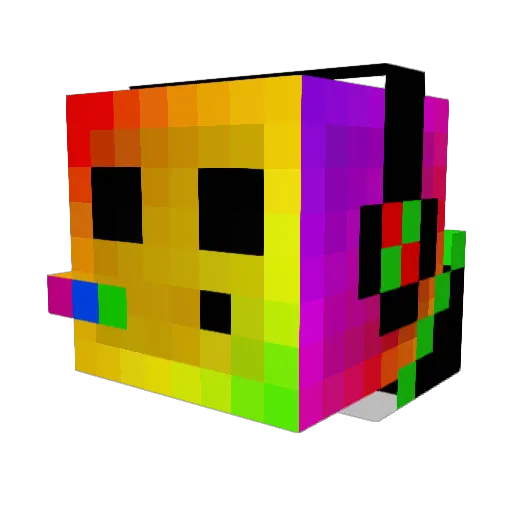 slimerainbow Minecraft avatar head, 3D render