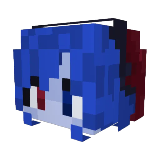 slimesquall Minecraft avatar head, 3D render