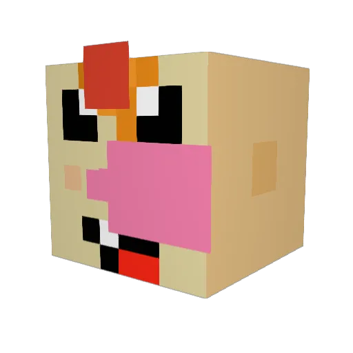 slimeyCREEP Minecraft avatar head, 3D render