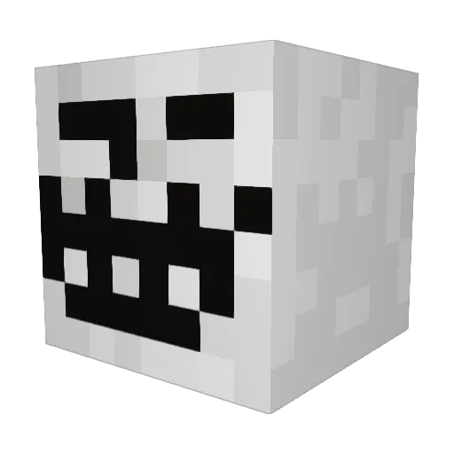 slimmeman Minecraft avatar head, 3D render