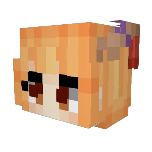 slimmmme Minecraft avatar head, 3D render