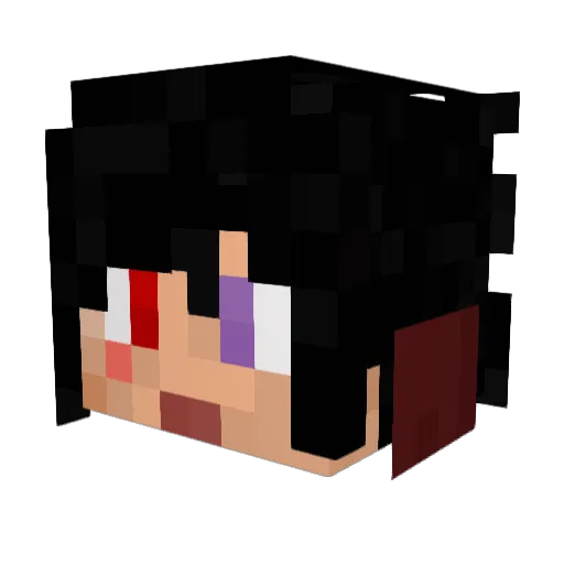 slimxx Minecraft avatar head, 3D render