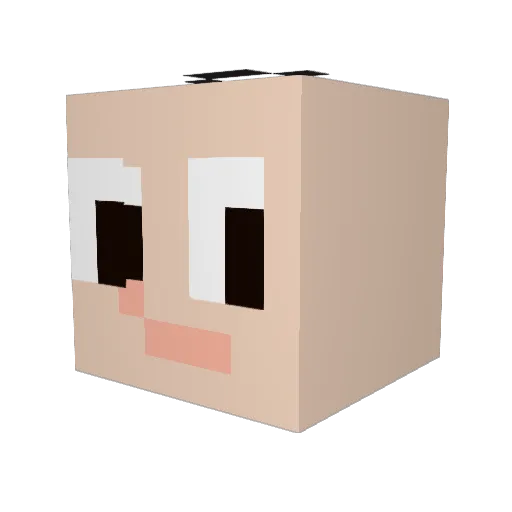 slimyblock Minecraft avatar head, 3D render