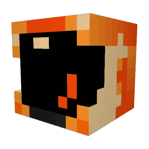 slin_orange Minecraft avatar head, 3D render