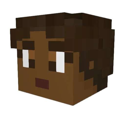 slipperdad Minecraft avatar head, 3D render