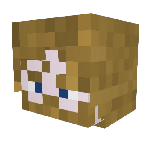 slippingsatu Minecraft avatar head, 3D render