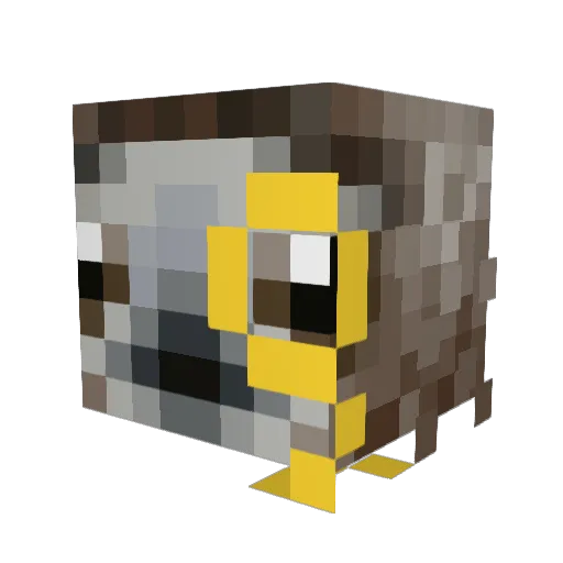 slippywhenwet Minecraft avatar head, 3D render