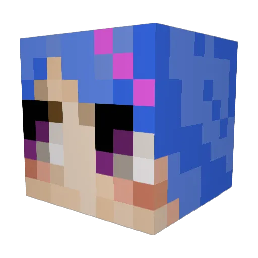 slit7 Minecraft avatar head, 3D render