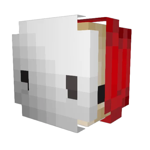 slitzify Minecraft avatar head, 3D render