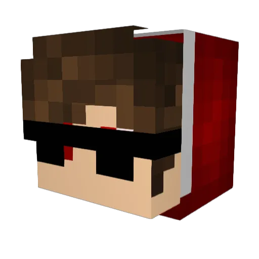 sliwaboss Minecraft avatar head, 3D render