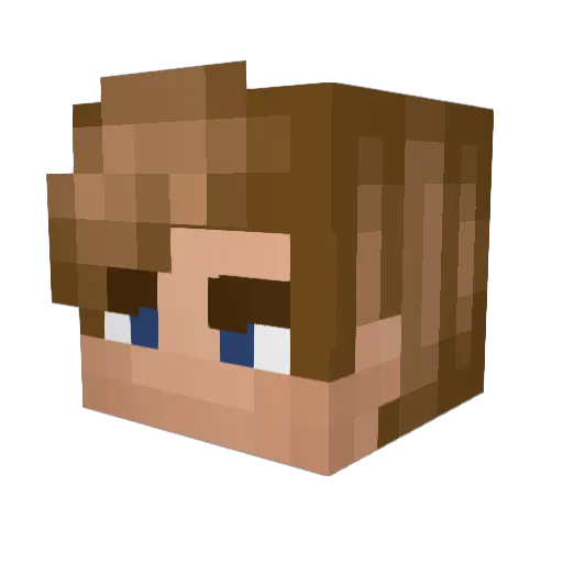 slixbad Minecraft avatar head, 3D render