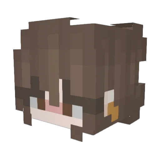 sllush Minecraft avatar head, 3D render