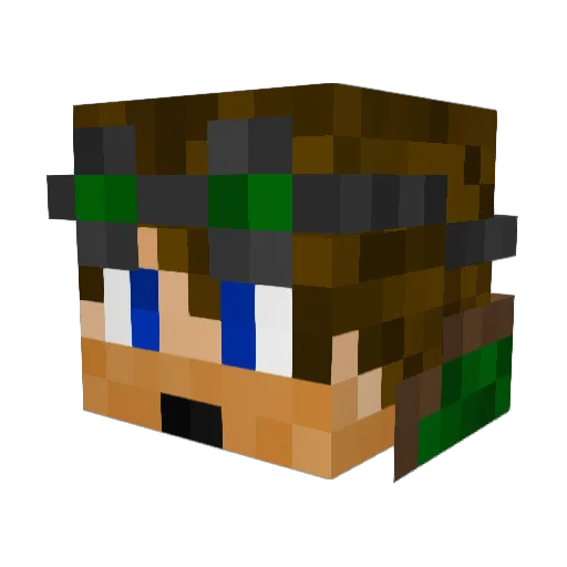 slndz Minecraft avatar head, 3D render