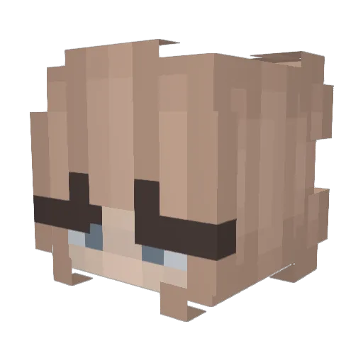 slobrie Minecraft avatar head, 3D render