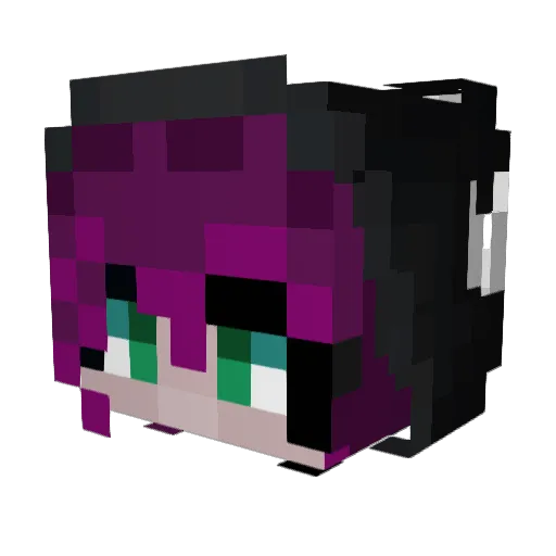 slodkapestka Minecraft avatar head, 3D render
