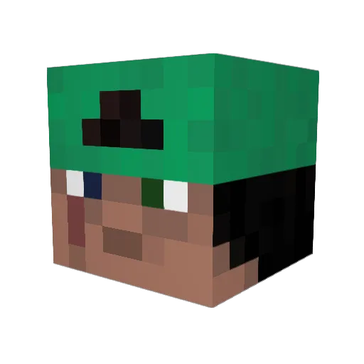 sloo6 Minecraft avatar head, 3D render
