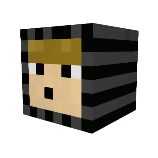 sloom_07 Minecraft avatar head, 3D render