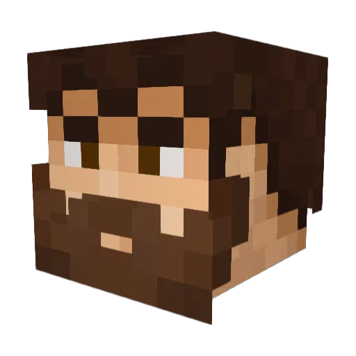 sloot Minecraft avatar head, 3D render