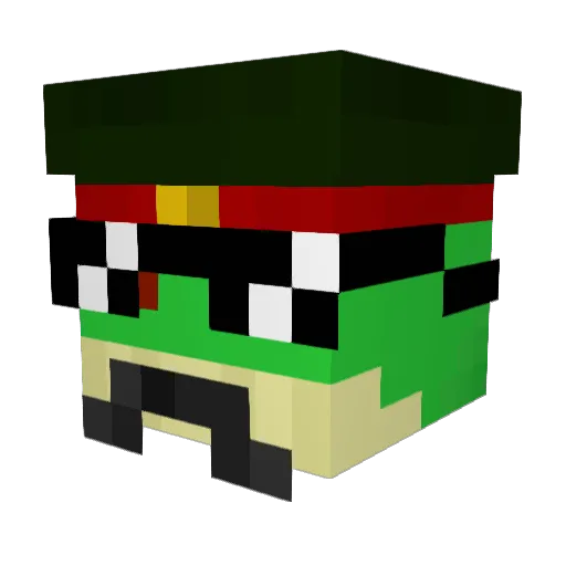 sloppyheadplease Minecraft avatar head, 3D render