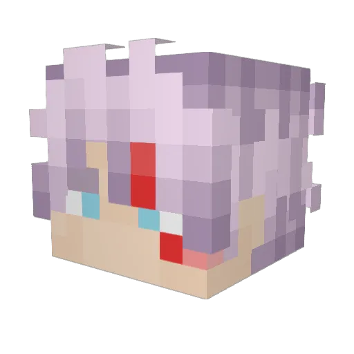 sloppynico Minecraft avatar head, 3D render