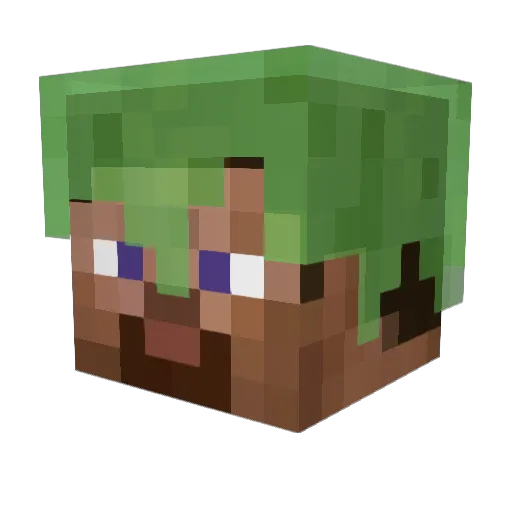 slopysam Minecraft avatar head, 3D render