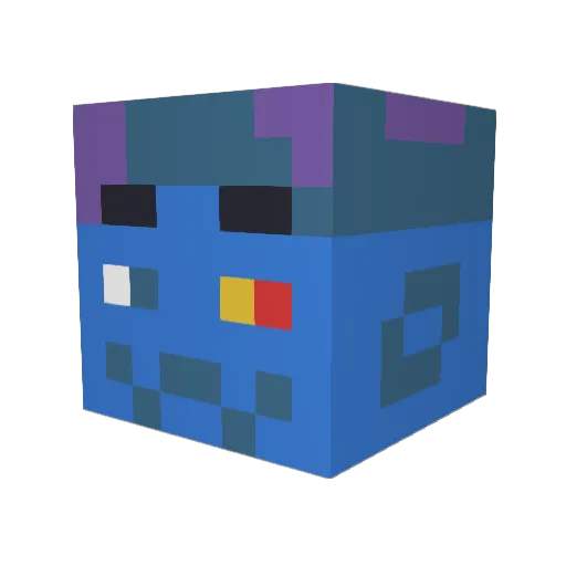slorak Minecraft avatar head, 3D render