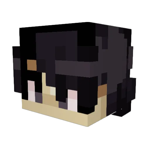 slothbur Minecraft avatar head, 3D render