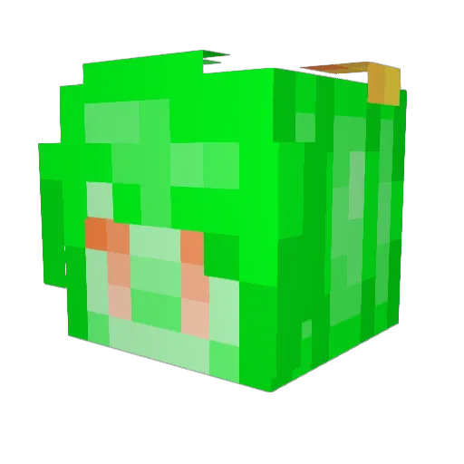 slothprince Minecraft avatar head, 3D render