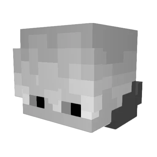 slowmace Minecraft avatar head, 3D render