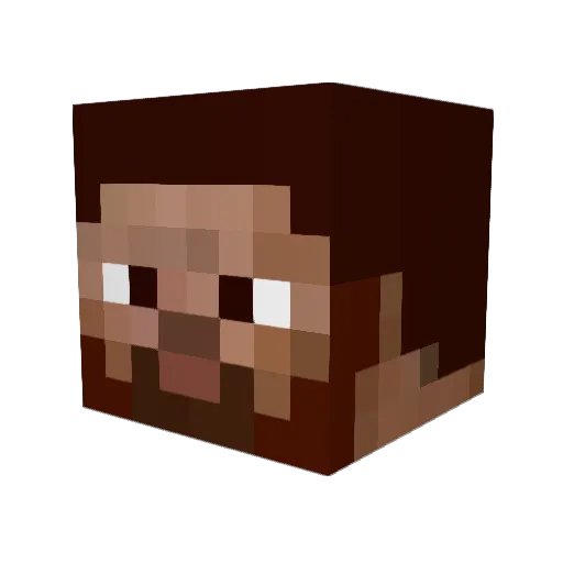 slowpork Minecraft avatar head, 3D render