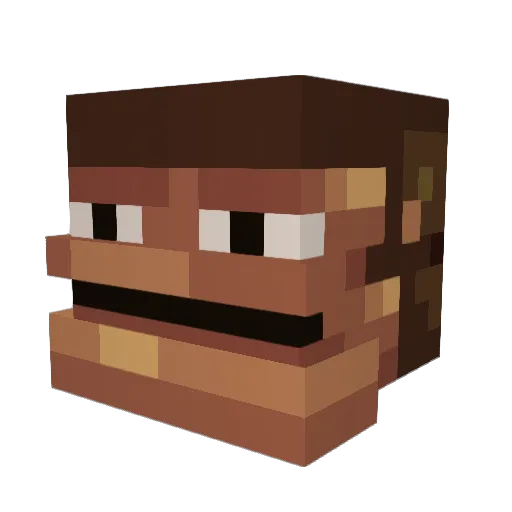 slowster Minecraft avatar head, 3D render