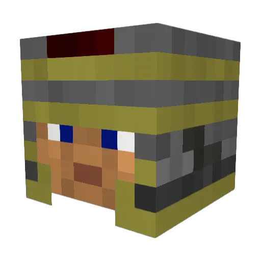slowstroker Minecraft avatar head, 3D render