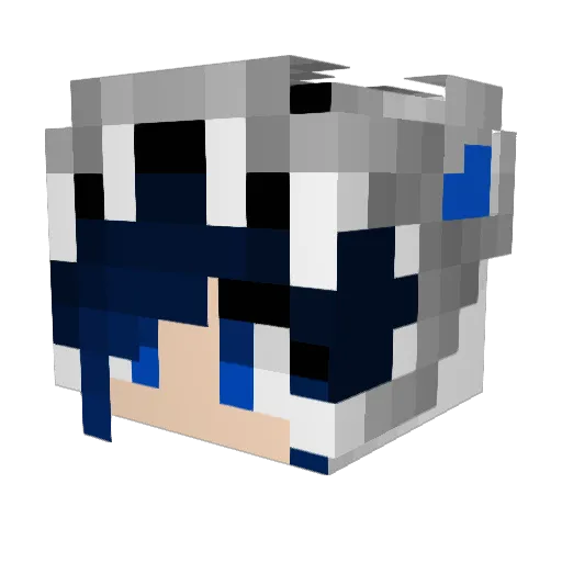 slt034 Minecraft avatar head, 3D render