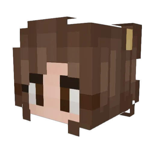 slueni Minecraft avatar head, 3D render