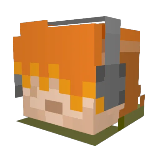 slug___ Minecraft avatar head, 3D render