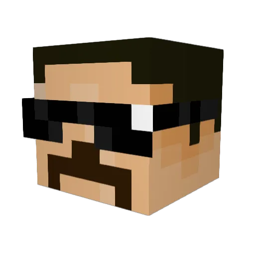 sluggovevo Minecraft avatar head, 3D render