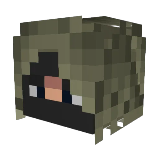 slugmu Minecraft avatar head, 3D render