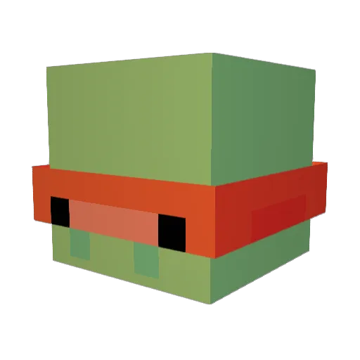 slunker Minecraft avatar head, 3D render