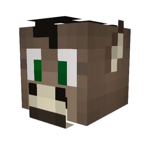 slurging Minecraft avatar head, 3D render