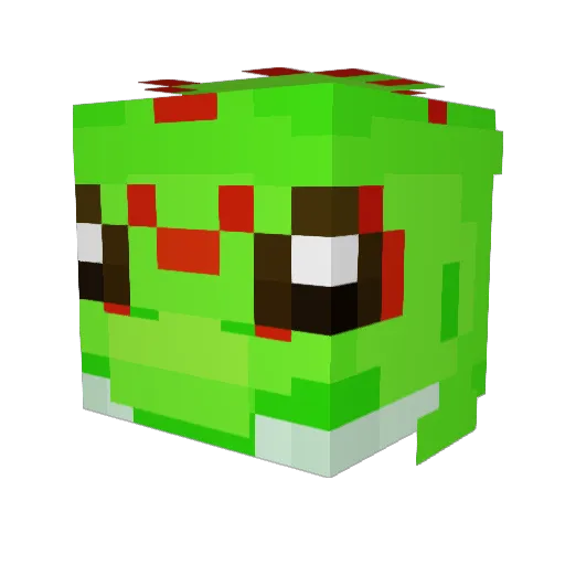 slurpi_i Minecraft avatar head, 3D render