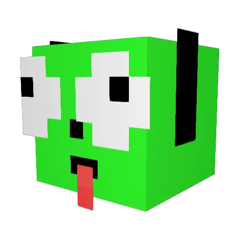 slushieslug Minecraft avatar head, 3D render