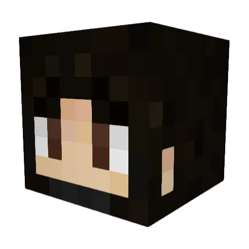 slushimushi Minecraft avatar head, 3D render