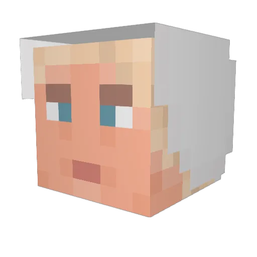 slushqueen Minecraft avatar head, 3D render