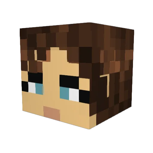 slushysam Minecraft avatar head, 3D render