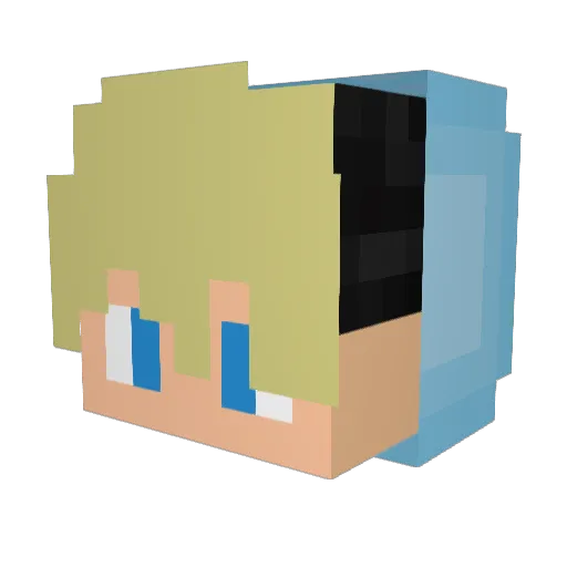 slushytube123 Minecraft avatar head, 3D render