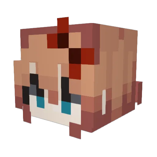sluv Minecraft avatar head, 3D render