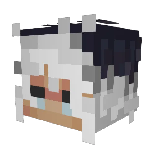 slvvpy Minecraft avatar head, 3D render