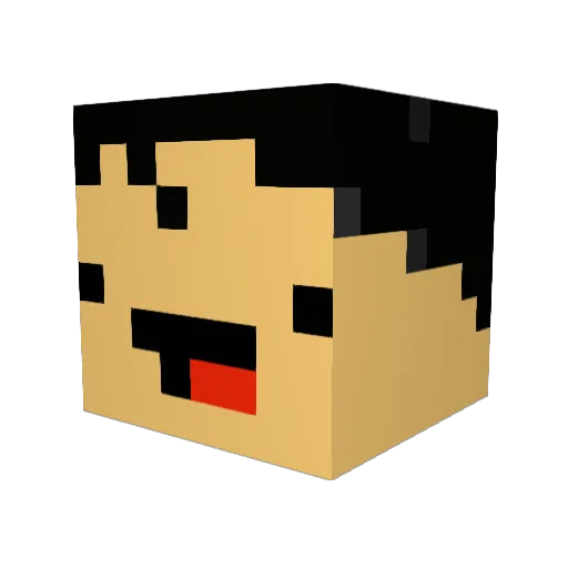 sly_bird Minecraft avatar head, 3D render