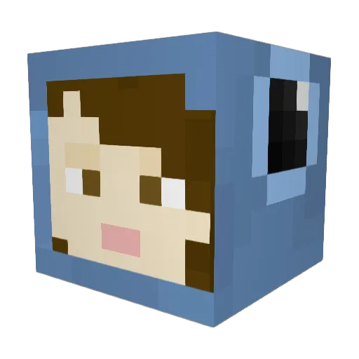 slyy_ Minecraft avatar head, 3D render