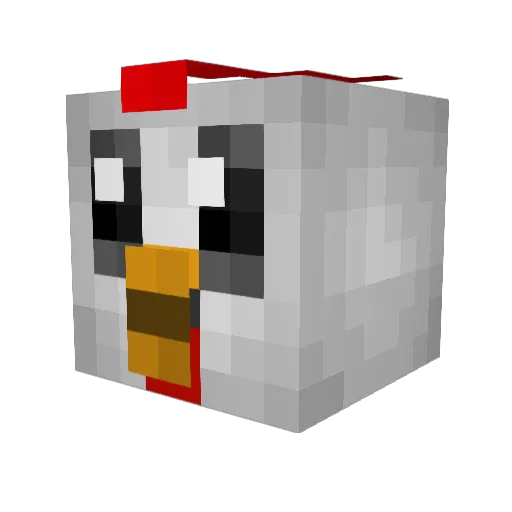 slzzIe Minecraft avatar head, 3D render